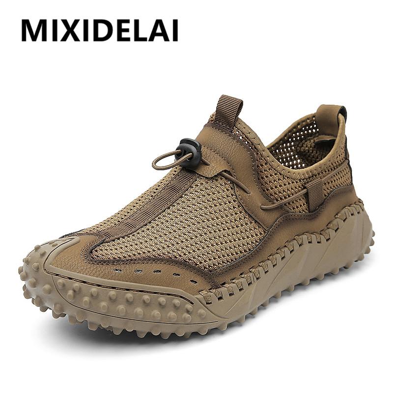 Brand Summer Mesh Men's Shoes New Breathable Flat Casual Shoes Outdoor Walking Men's Sneakers Hiking Shoes Zapatillas Hombre