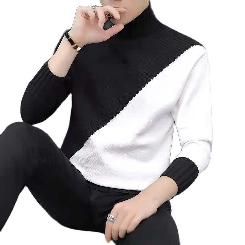 2021 Autumn New Knitted Sweater Men Clothing 2021 Slim Fit Turtleneck Casual Pull Homme Pullovers Korean Style Clothes M-3XL