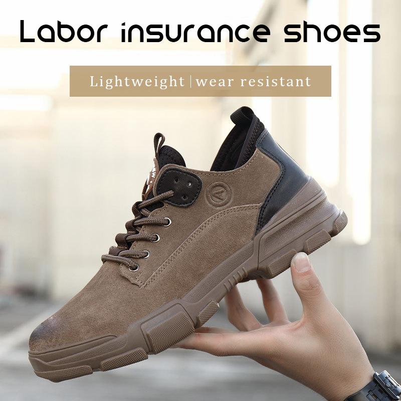 Construction Safety Boots Men Work Shoes Puncture-Proof Work Sneakes Steel Toe Safety Shoes Men Anti-Slip Lightweight Work Boots