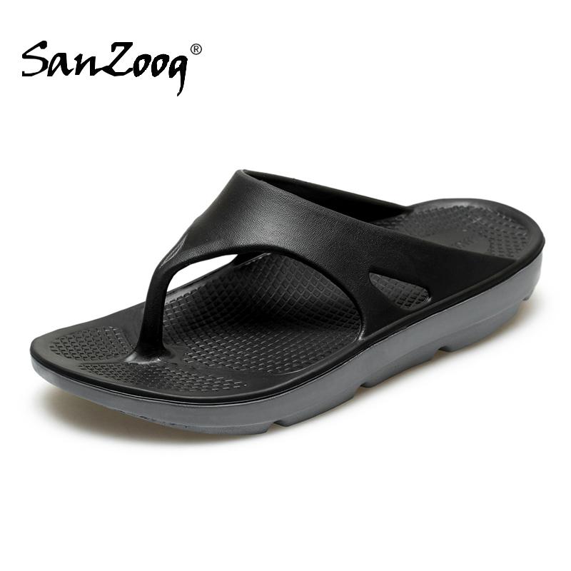 Men Rubber Flip Flops Beach Slippers Flip Flop Summer Shoes Fashion Thick Bottom Home Soft Indoor House Chanclas Hombre Big Size